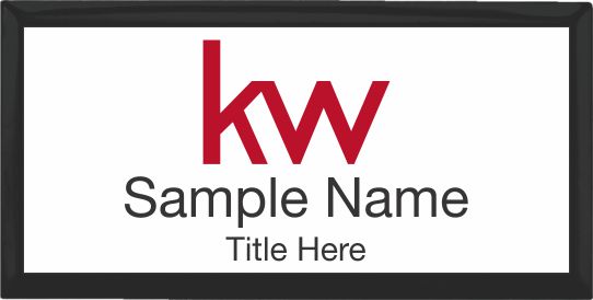 KW Logo Black Executive White Badge | NiceBadge